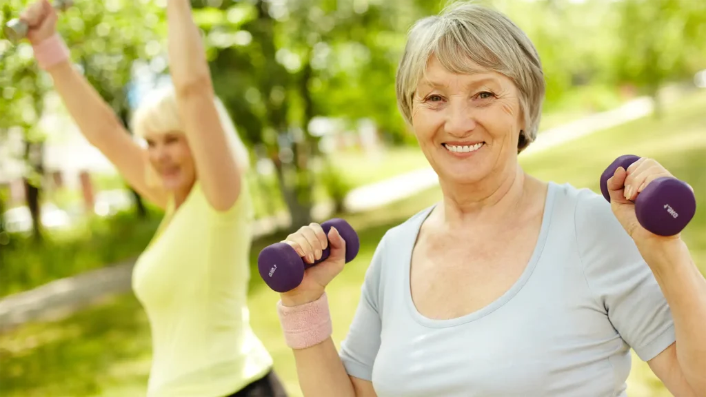 Raleigh Hand to Shoulder Center Photo of woman lifting weights